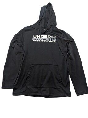 Under Armour Black Fleece Hoodie Kangaroo Pocket Men's Size L Large 22x26 NWOT